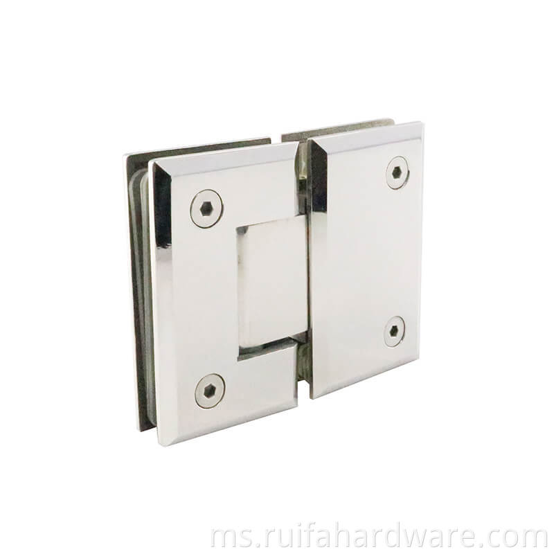 Engsel perkakasan pintu kaca kaca tanpa bingkai (4) Frameless Glass Shower Door Hardware Hinges (4)
